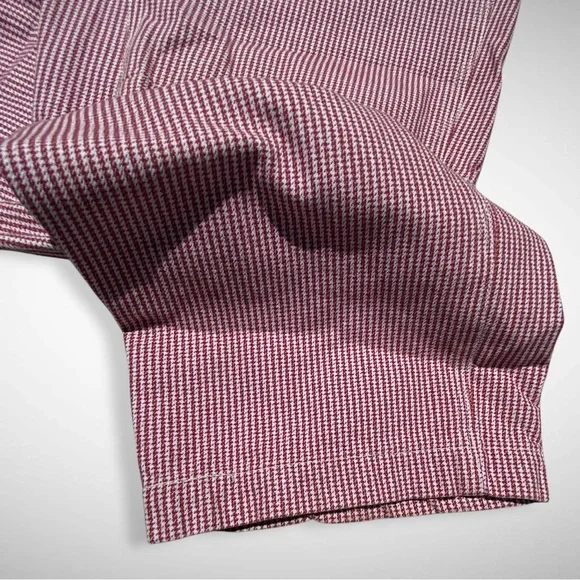 Brixton Christina Red White Checkerboard Denim Carpenter Overall Work Wear large - Picture 7 of 16